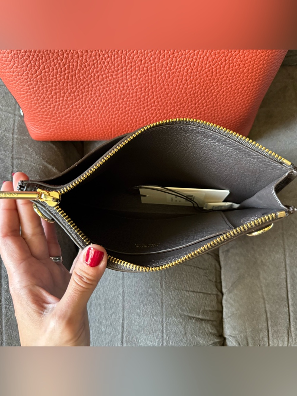 NWOT Handpainted Cuyana Small System Zipper Tote in Rioja + System Zip Pouch - Picture 15 of 16